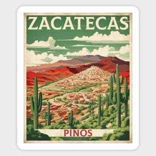 Pinos Zacatecas Mexico Vintage Tourism Travel Sticker